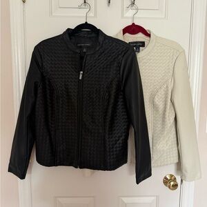 TWO! Vegan (faux leather ) jackets by Colleen Lopez. Medium never worn.